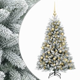 VidaXL Sztuczna choinka z bombkami 150 cm 150 LED Ciepła biel