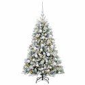VidaXL Sztuczna choinka z bombkami 150 cm 150 LED Ciepła biel