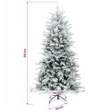 VidaXL Sztuczna choinka z bombkami 210 cm 300 LED Ciepła biel PE i PVC