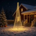 VidaXL Choinka świąteczna LED EKENAS 500 cm 550 LED Ciepła biel Żelazo