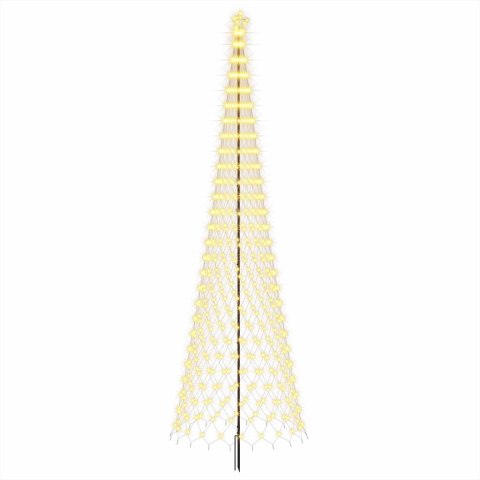 VidaXL Choinka świąteczna LED EKENAS 500 cm 550 LED Ciepła biel Żelazo