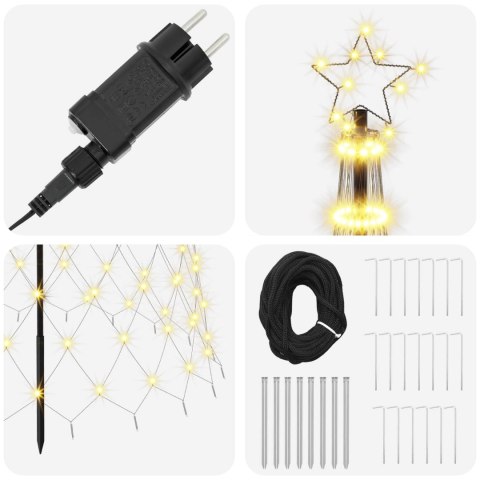 VidaXL Choinka świąteczna LED EKENAS 500 cm 550 LED Ciepła biel Żelazo