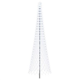 VidaXL Choinka świąteczna LED EKENAS 500 cm 550 LED Zimna biel Żelazo