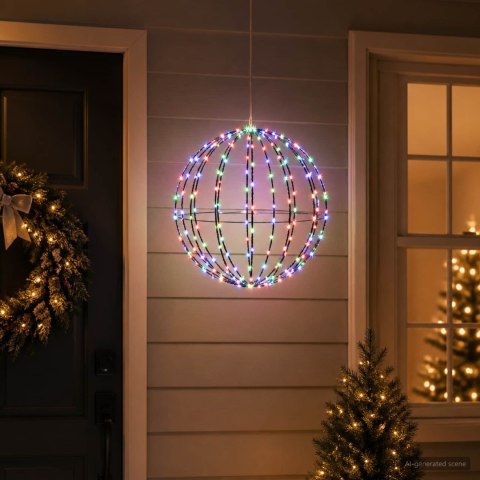 VidaXL Świąteczny szpic na lampkę 120 LED Wielokolorowy