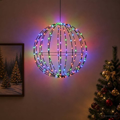 VidaXL Świąteczny szpic na lampkę 120 LED Wielokolorowy