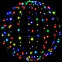 VidaXL Świąteczny szpic na lampkę 120 LED Wielokolorowy