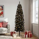 VidaXL Sztuczne smukłe drzewo bożonarodzeniowe 240 cm 300 LED