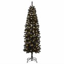 VidaXL Sztuczne smukłe drzewo bożonarodzeniowe 240 cm 300 LED
