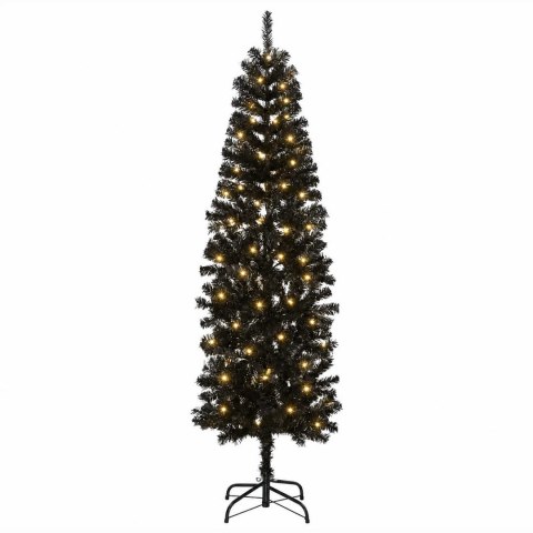 VidaXL Sztuczne smukłe drzewo bożonarodzeniowe 240 cm 300 LED