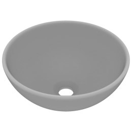 OKRĄGŁA UMYWALKA ŁAZIENKOWA MATOWA JASNOSZARA 325X14CM