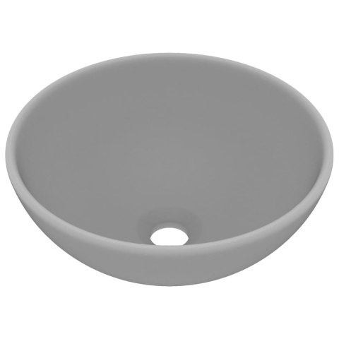 OKRĄGŁA UMYWALKA ŁAZIENKOWA MATOWA JASNOSZARA 325X14CM
