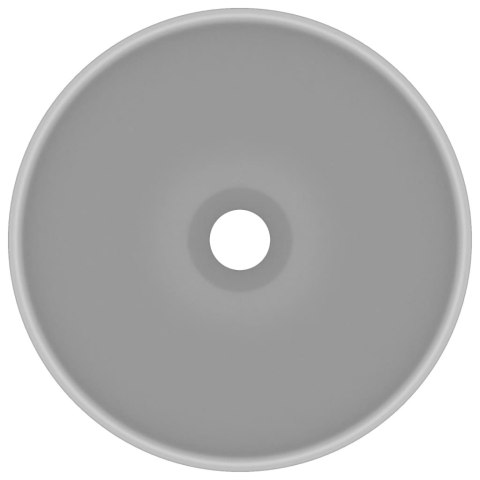 OKRĄGŁA UMYWALKA ŁAZIENKOWA MATOWA JASNOSZARA 325X14CM