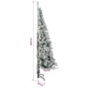 VidaXL Sztuczna choinka 240 cm PVC i stal Zielony i Biały
