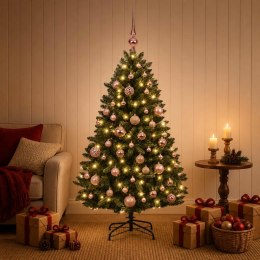 VidaXL Sztuczna choinka, ciemnozielona, z bombką 150 cm 150 LED