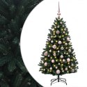 VidaXL Sztuczna choinka, ciemnozielona, z bombką 150 cm 150 LED