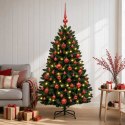 VidaXL Sztuczna choinka ciemnozielona z bombkami 150 cm 150 LED