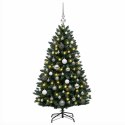 VidaXL Sztuczna choinka, ciemnozielona, z bombkami 150 cm 150 LED