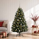 VidaXL Sztuczna choinka, ciemnozielona, z bombkami 180 cm 300 LED