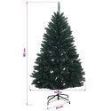 VidaXL Sztuczna choinka, ciemnozielona, z bombkami 180 cm 300 LED