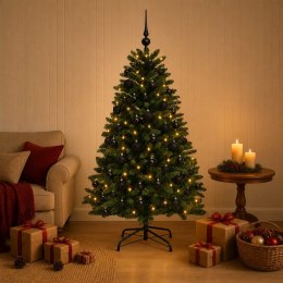 VidaXL Sztuczna choinka, średniozielona, z bombkami 120 cm 150 LED
