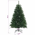 VidaXL Sztuczna choinka, średniozielona, z bombkami 120 cm 150 LED