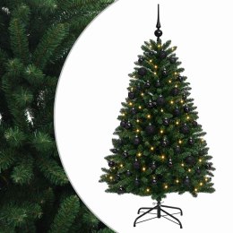 VidaXL Sztuczna choinka, średniozielona, z bombkami 150 cm 150 LED