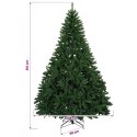 VidaXL Sztuczna choinka, średniozielona, z bombkami 210 cm 300 LED