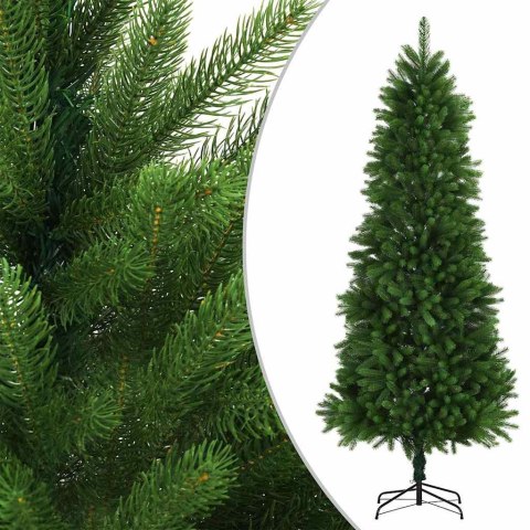 VidaXL Sztuczna choinka z lampkami i bombkami, 240 cm, zielona