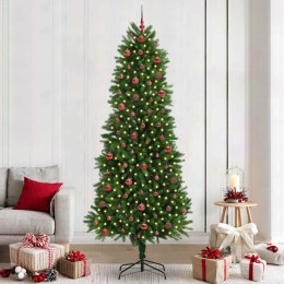 VidaXL Choinka z oświetleniem LED zielony 240 cm PE