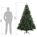 VidaXL Sztuczna choinka z zawiasami 210 cm 300 LED Ciepła biel