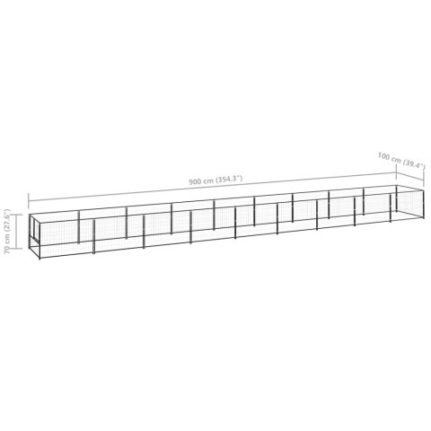 KOJEC DLA PSA CZARNY 9M² STALOWY
