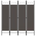 PARAWAN POKOJOWY 4-PANELOWY ANTRACYTOWY 160X180CM
