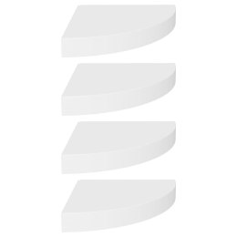 NAROŻNE PÓŁKI ŚCIENNE 4SZT BIAŁE 25X25X38CM