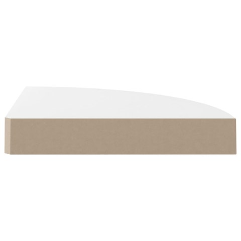 NAROŻNE PÓŁKI ŚCIENNE 4SZT POŁYSK BIAŁE 25X25X38CM