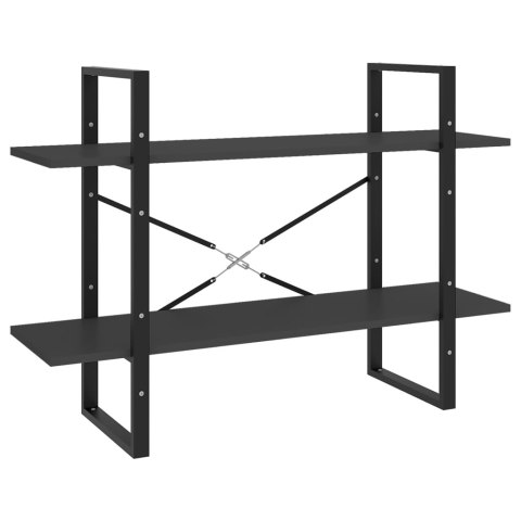 5-POZIOMOWY REGAŁ NA KSIĄŻKI SZARY 100X30X175CM