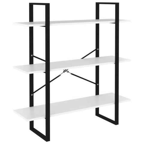 5-POZIOMOWY REGAŁ NA KSIĄŻKI BIAŁY 100X30X175CM