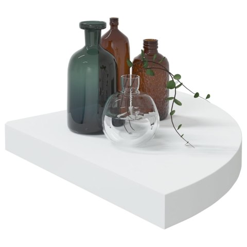 NAROŻNA PÓŁKA ŚCIENNA DĄB I BIEL 35X35X38CM