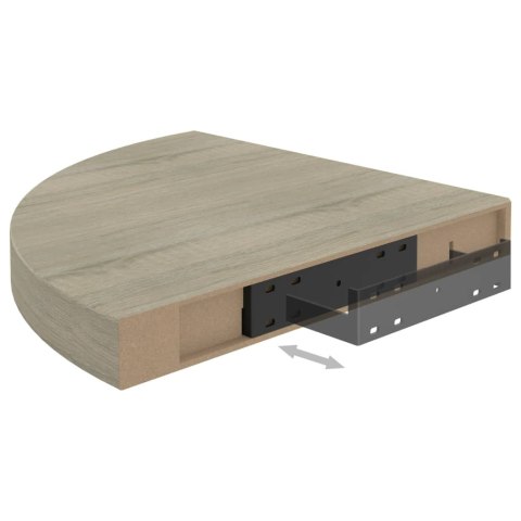 NAROŻNE PÓŁKI ŚCIENNE 2 SZT KOLOR DĘBOWY 35X35X38CM