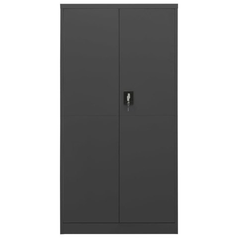 SZAFA ZAMYKANA NA KLUCZ ANTRACYTOWA 90X40X180CM STALOWA
