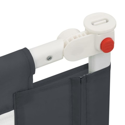 BARIERKA OCHRONNA DO ŁÓŻKA OSŁONA BRAMKA180X25CM CIEMNOSZARA