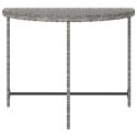 STOLIK OGRODOWY SZARY 100X50X75CM RATTAN PE