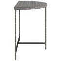 STOLIK OGRODOWY SZARY 100X50X75CM RATTAN PE