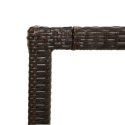 STÓŁ OGRODOWY 150X90X75CM SZKŁO I RATTAN PE BRĄZOWY