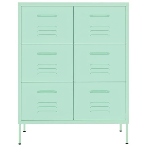 SZAFKA Z SZUFLADAMI MIĘTOWA 80X35X1015CM STALOWA