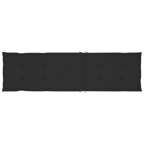 PODUSZKA OGRODOWA NA LEŻAK CZARNA (75+105)X50X3CM