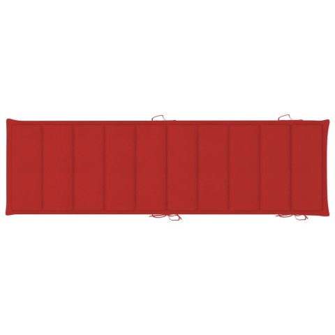 PODUSZKA OGRODOWA NA LEŻAK CZERWONA 186X58X3CM