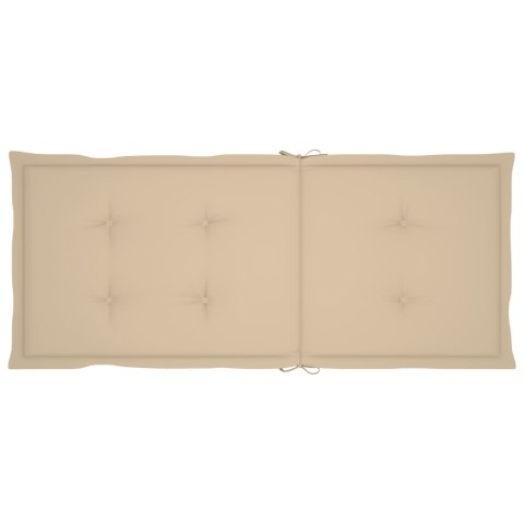 PODUSZKI OGRODOWE NA KRZESŁA OGRODOWE 6 SZT. BEŻOWE 120X50X3CM