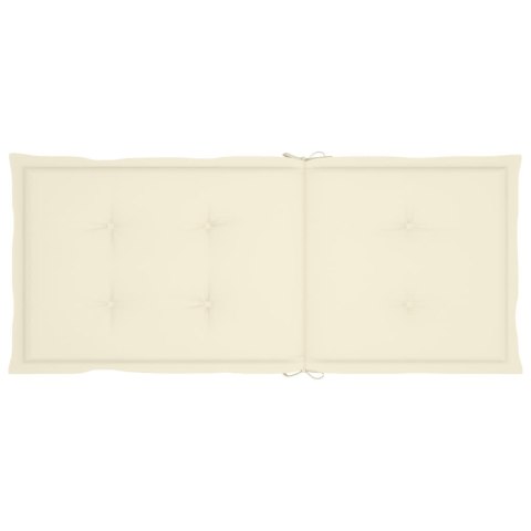 PODUSZKI OGRODOWE NA KRZESŁA OGRODOWE 6 SZT. KREMOWE 120X50X3CM