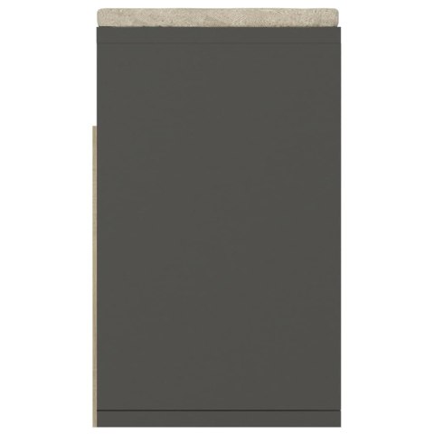 ŁAWKA NA BUTY Z PODUSZKĄ SZARA 104X30X49CM