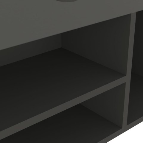 ŁAWKA NA BUTY Z PODUSZKĄ SZARA 104X30X49CM